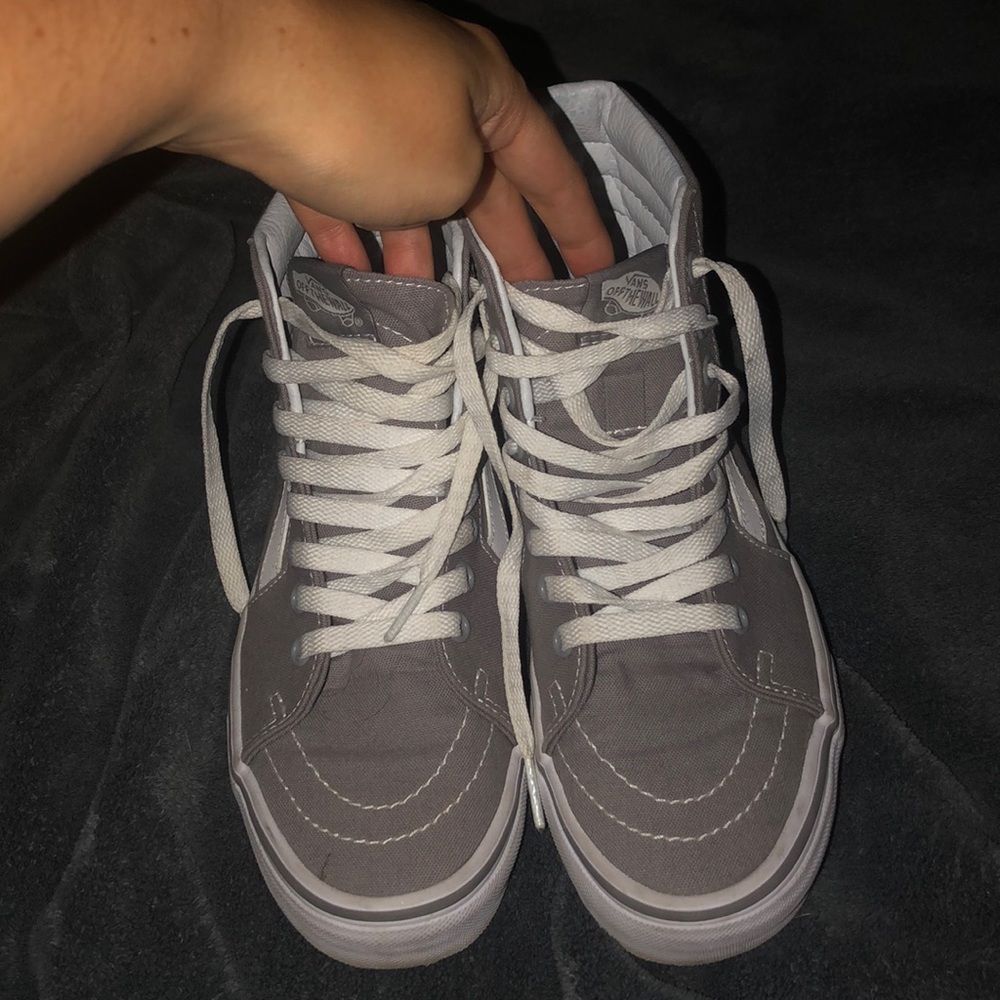 Light grey high top vans
